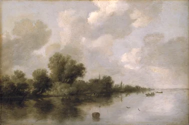 Paysage fluvial, 1632